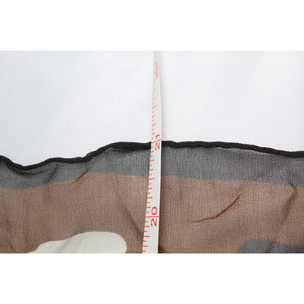 Vintage Burmel pocket square scarf 21"x 20.5" pattern brown white black SILK - Picture 5 of 8